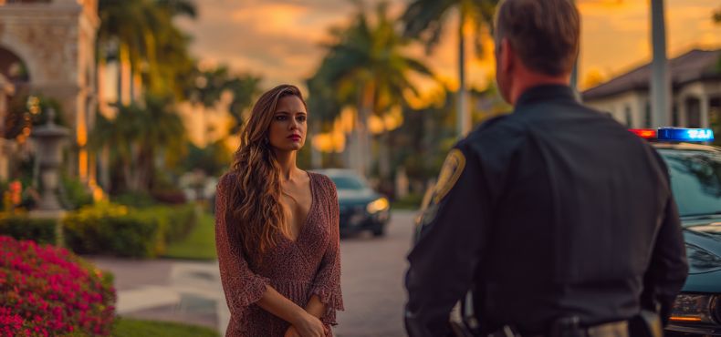 Lake Worth Beach bail bonds assistance after an arrest with a police officer explaining next steps