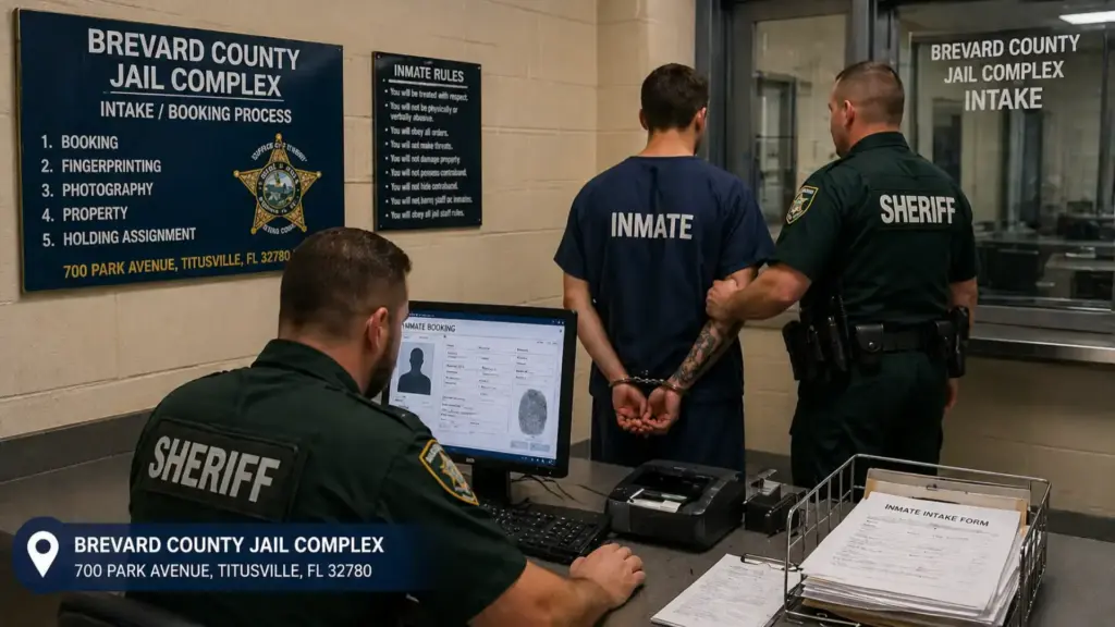 Brevard County bail bonds intake process at jail complex